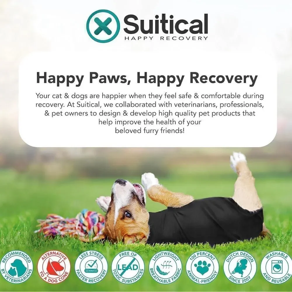 Suitical Dog Surgery Recovery Suit with Clip-Up System - pink camo